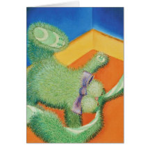 Pastel Bunny Rabbit Grounded Greeting Card