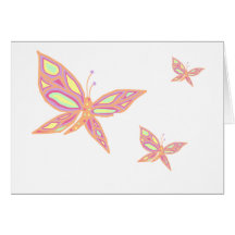 Pastel Butterfly blank note card