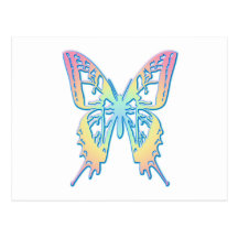 Pastel Butterfly Post Cards