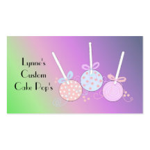 Pastel Cake Pops Business Card