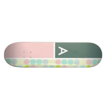Pastel Colors, Polka Dot Skateboard Deck