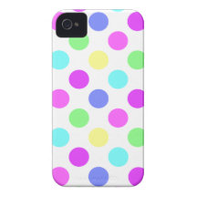 Pastel Colors Polka Dots Case-Mate iPhone 4 Cases