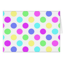 Pastel Colors Polka Dots Greeting Cards