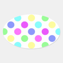 Pastel Colors Polka Dots Sticker
