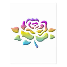 Pastel Coloured Roses Post Card