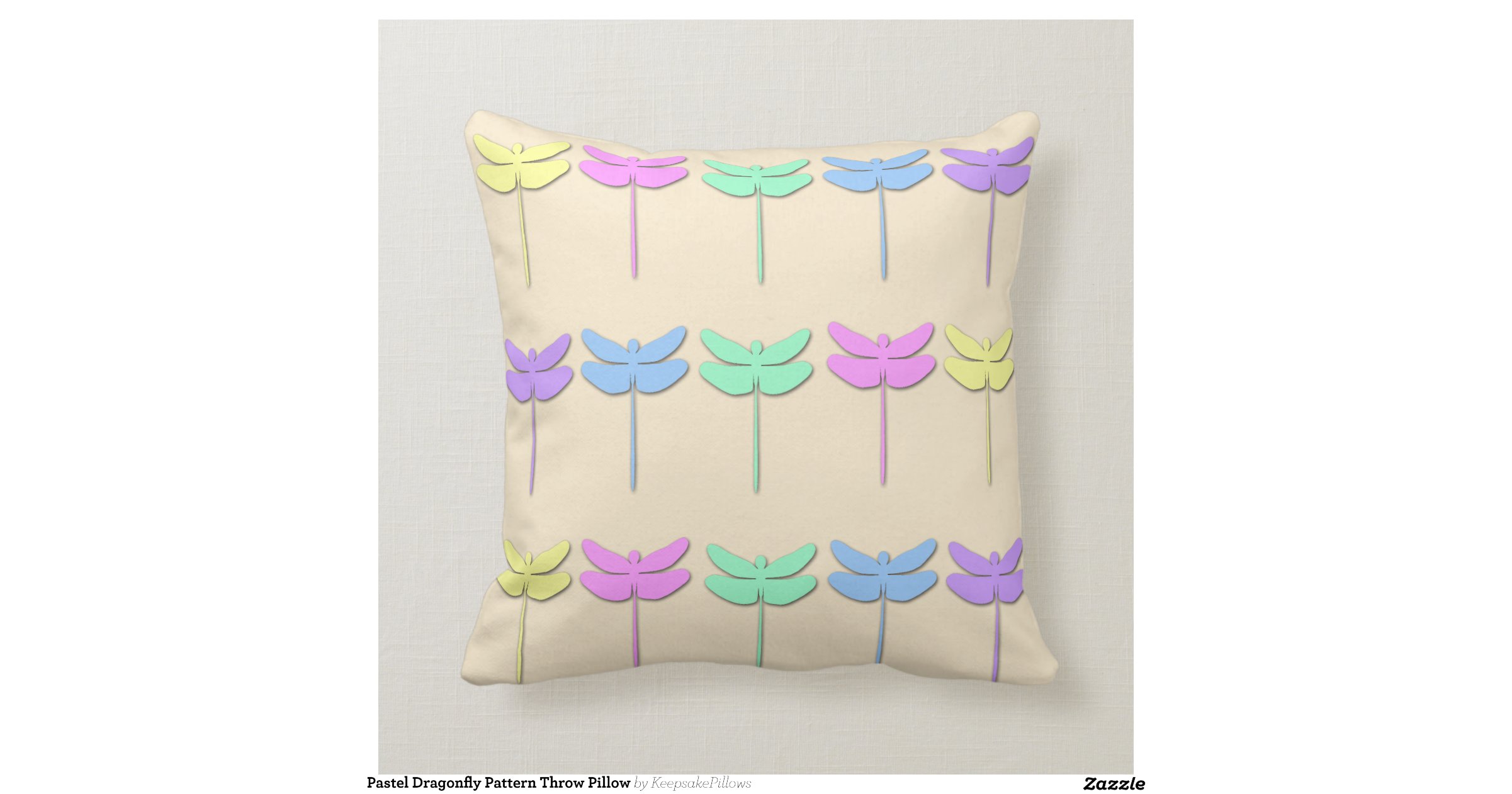 Pastel Dragonfly Pattern Throw Pillow Throw Cushion Zazzle