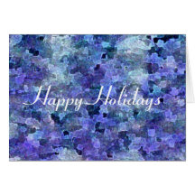 Pastel Frosted Ice Happy Holidays Card