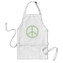 Pastel Green Peace Sign Aprons