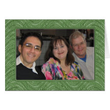 pastel green photo frame card