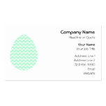 Pastel Green Zigzag Easter Egg. Business Cards