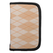 Pastel Orange Argyle Folio Planner