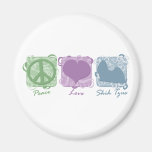 Pastel Peace, Love, and Shih Tzus Magnet