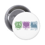 Pastel Peace, Love, and Shih Tzus Pin
