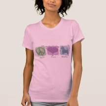 Pastel Peace, Love, and Westies T Shirt