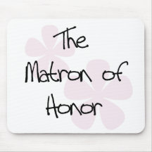 Pastel Pink Flowers Matron of Honour Mousepads