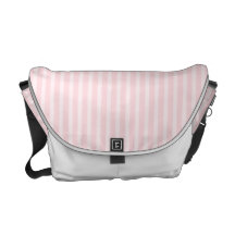 Pastel Pink Stripes. Courier Bag