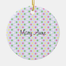 Pastel Polka Dots Christmas Tree Ornaments