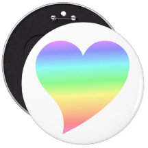 Pastel Rainbow Heart Button