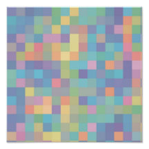 Pastel Rainbow Pixel Pattern Photo