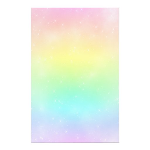 Pastel Rainbow Sky Stationery | Zazzle