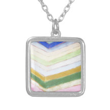 Pastel Refraction (abstract naive expressionism) Custom Necklace