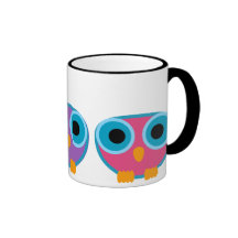 pastel retro OWL of wisdom novelty teacher gift Coffee Mugs