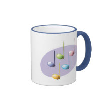 pastel shiny music notes mug