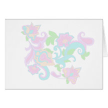 Pastel Spring Flower Garden Greeting Cards