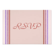 pastel striped RSVP Personalised Announcement