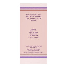 Pastel Stripes Business Rack Card Design