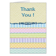 Pastel Stripes Thank You Card