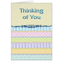 Pastel Stripes Thinking of You Card