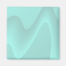 Pastel Turquoise Abstract Swirl Image. Magnet