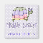 Pastel Turtle Middle Sister Magnets