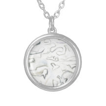 Pastel White Cave Drawing (abstract raw art) Personalized Necklace