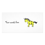 Pastel yellow zebra photo card