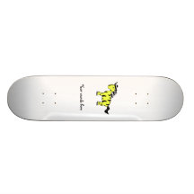 Pastel yellow zebra skateboard decks
