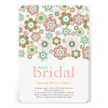 Pastels Daisies Flowers Blooms Chic Bridal Shower invitations