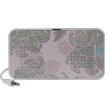 pastels spring floral damask design iPod speaker