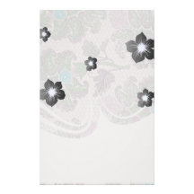 pastels spring floral damask lace stationery design