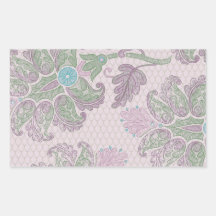 pastels spring floral damask lace stickers