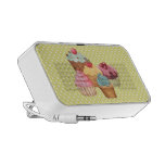 Pastries An Polkadots Doodle Notebook Speaker