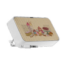 Pastries An Polkadots Doodle PC Speakers