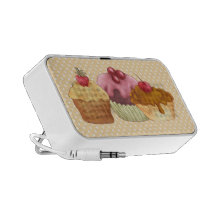 Pastries An Polkadots Doodle PC Speakers