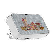 Pastries An Polkadots Doodle PC Speakers