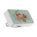 Pastries An Polkadots Doodle Travel Speaker