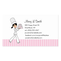 Pastry Chef Personal Calling Card - Customisable Business Card Templates
