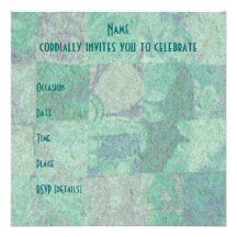 Patchwork Background Invitation