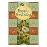 Patchwork Floral Birthday Card