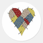Patchwork Heart Stickers